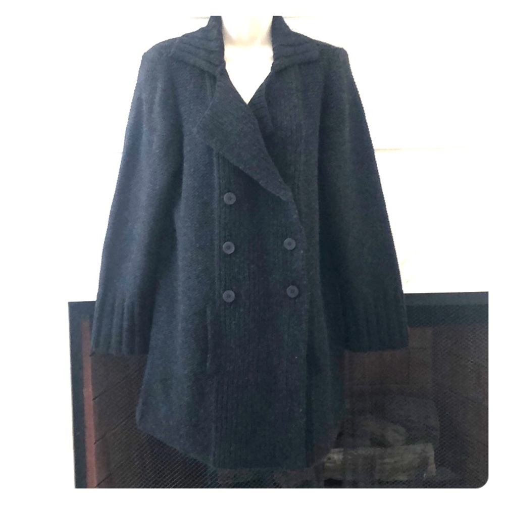 EILEEN FISHER heavy weight wool sweater coat